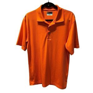 PGA Tour Men's Golf Polo Shirt Orange Size Medium